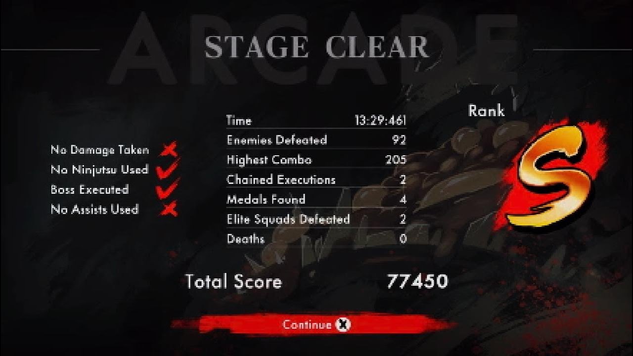 Shinobi: Art of Vengeance | ENE Laboratory Arcade S-Rank