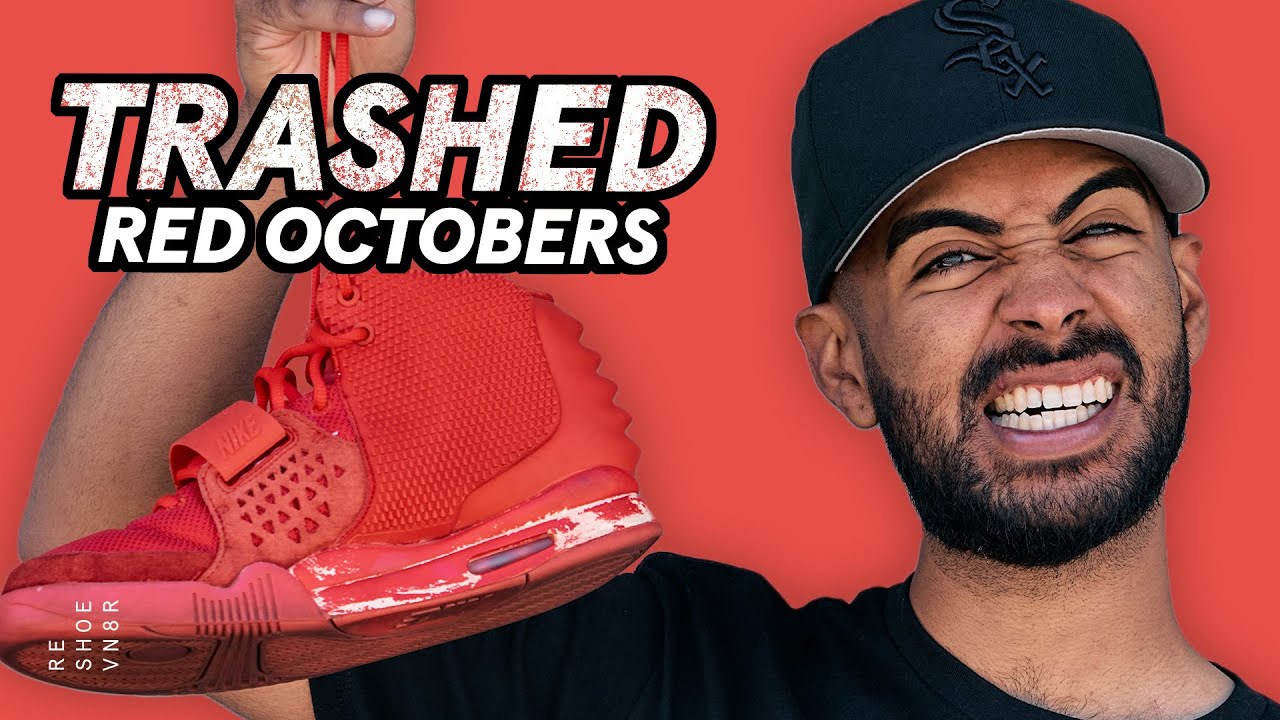 Кроссовки Nike Air Yeezy 2 Red, восстановленные в октябре