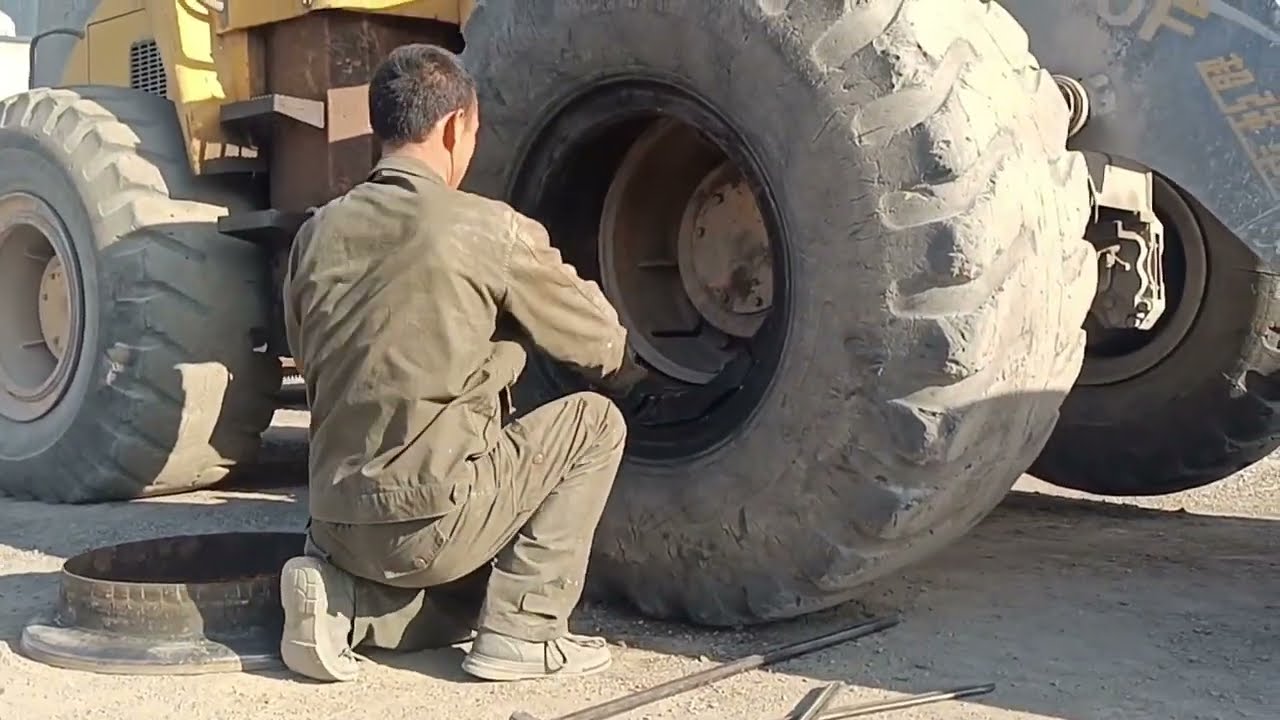 Tire Repairing Huge Truck | #industrial #truck #tires #tire