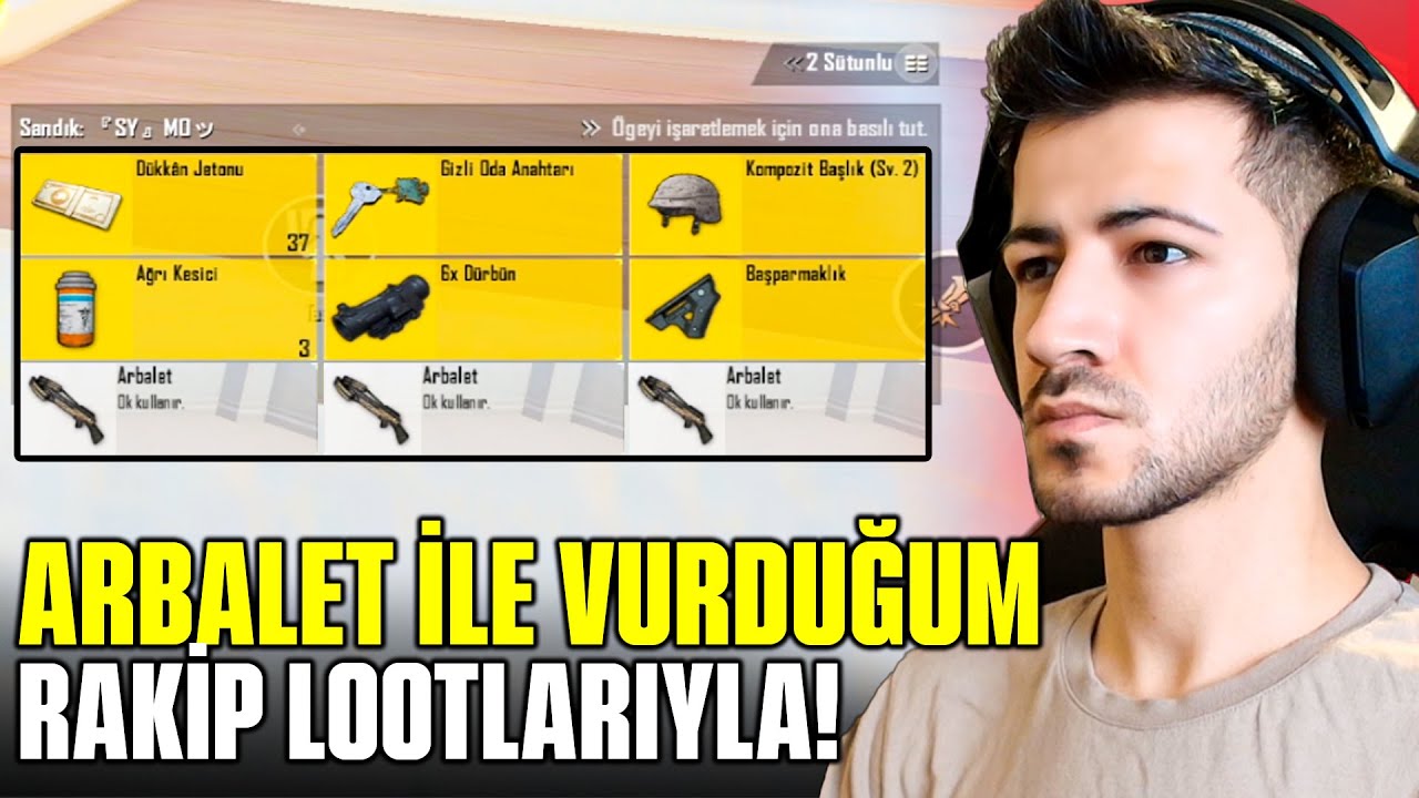 ARBALET İLE VURDUĞUM RAKİP LOOTLARIYLA WİN ALMAK? Pubg mobile
