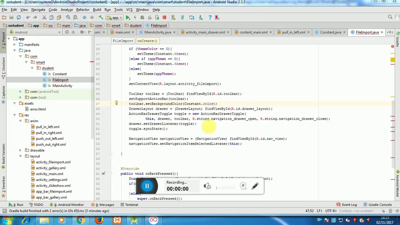 how to fix R error in android studio