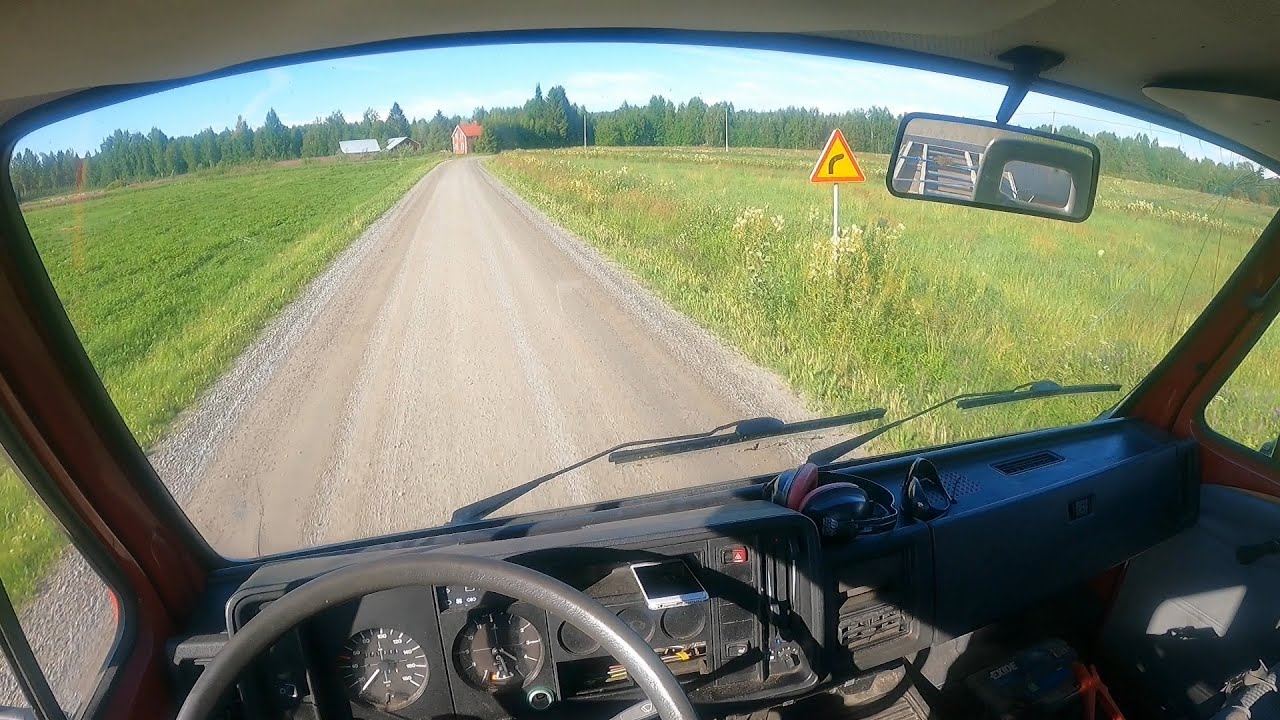 Driving a VW LT35 in Northern Finland countryside