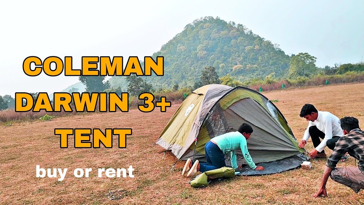 how to setup coleman darwin 3+ 3 person//camping tent unboxing