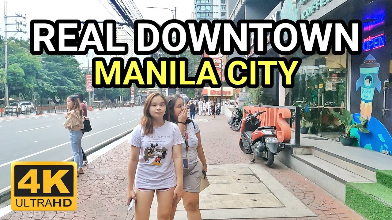 REAL DOWNTOWN MANILA CITY | WALKING STREET BUSY in ESPAÑA BOULEVARD SAMPALOC MANILA PHILIPPINES [4K]