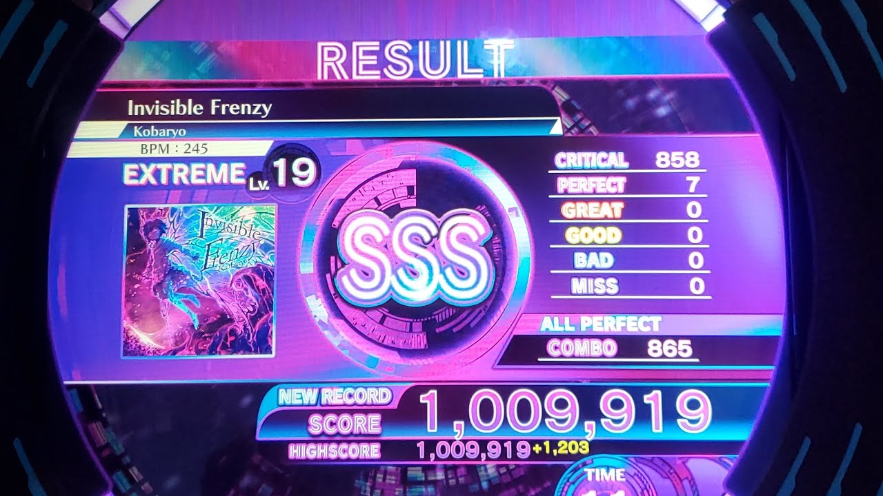 【MUSIC DIVER】Invisible Frenzy(EXTREME) ALL PERFECT