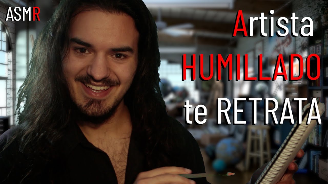 Un pintor DESMOTIVADO dibuja TU RETRATO / ASMR en Español