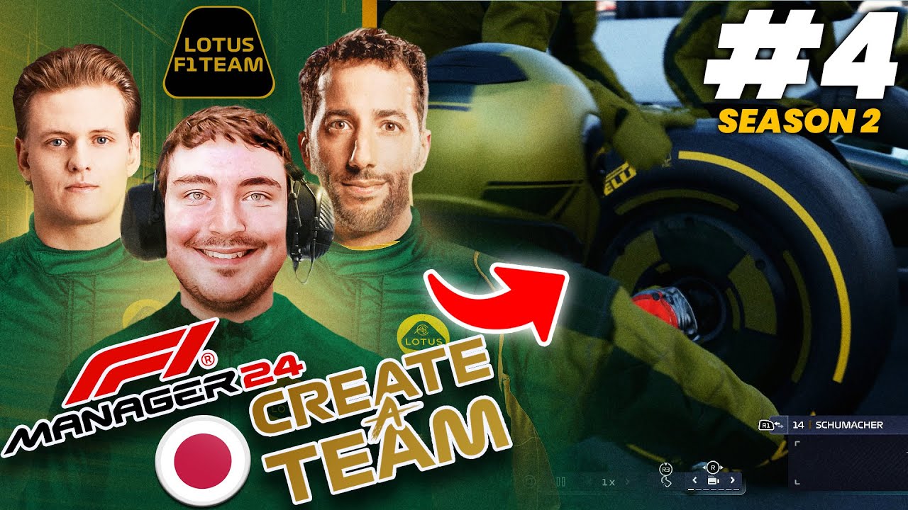 F1 MANAGER 24 CREATE A TEAM (Lotus F1 Team) S2 #4 | COSTLY PIT STOP ERRORS
