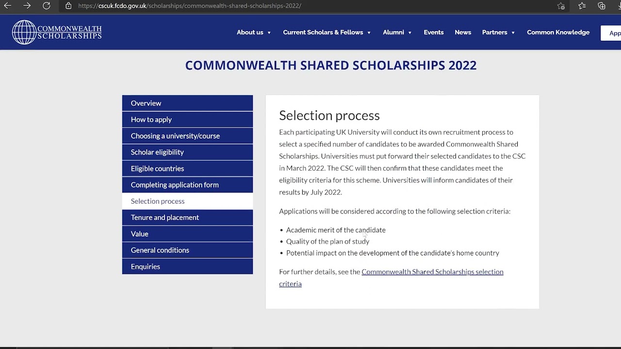 Commonwealth Shared scholarship: what you need to know before you start your application.