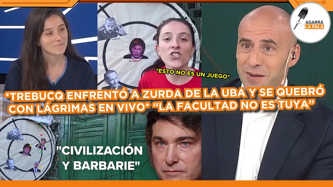 TREBUCQ ENFRENTÓ A ZURDA DE UBA QUE AMENAZÓ A MILEI Y SE QUEBRÓ EN LÁGRIMAS 