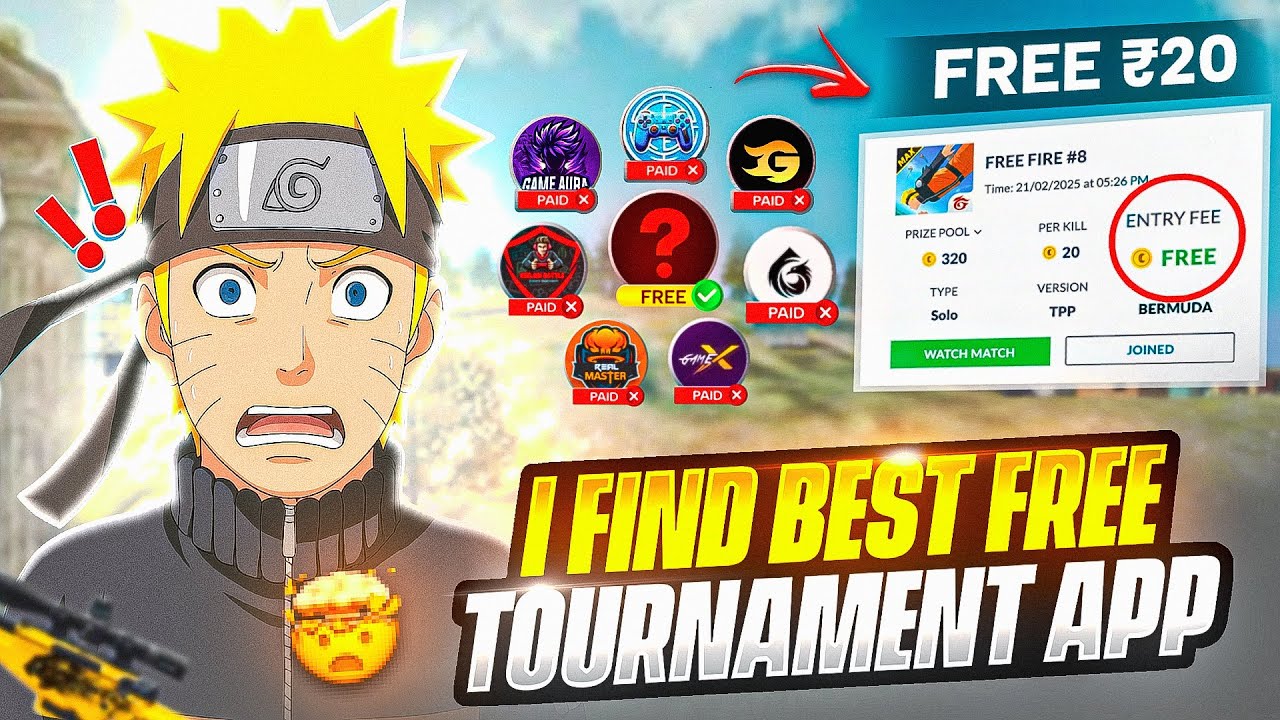 I FIND BEST FREE TOURNAMENT APP💰ENTRY- ₹0🔥PER KILL-10💴|| BEST TOURNAMENT APP EVER ⁉️FREE FIRE MAX🔥