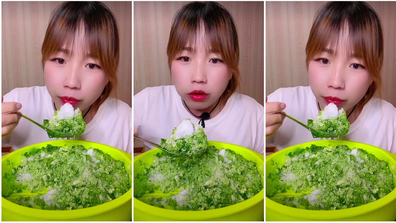 ASMR ICE EATING | MATCHA ICE EATING | RELAX VIDEO