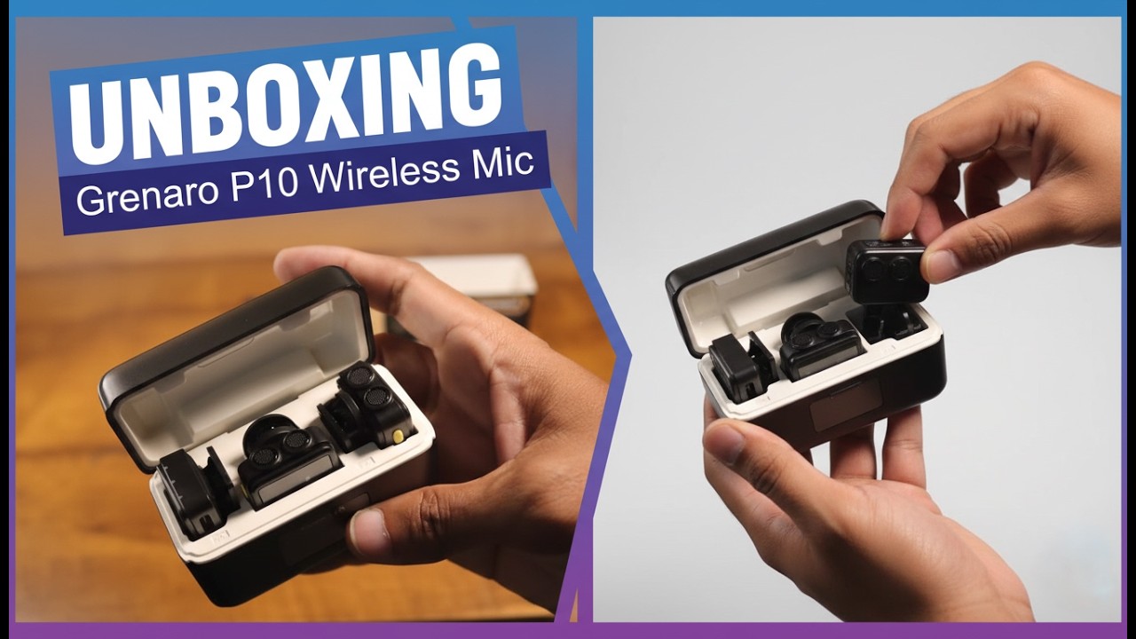 UNBOXING Grenaro P10 Wireless Microphone #unboxing #viral #youtubeshorts #camera #contentcreator