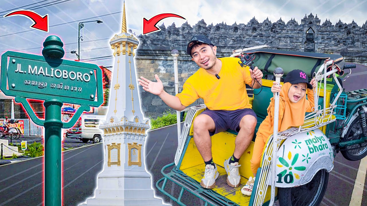 AQILA NAIK BECAK KELILING JOGJA