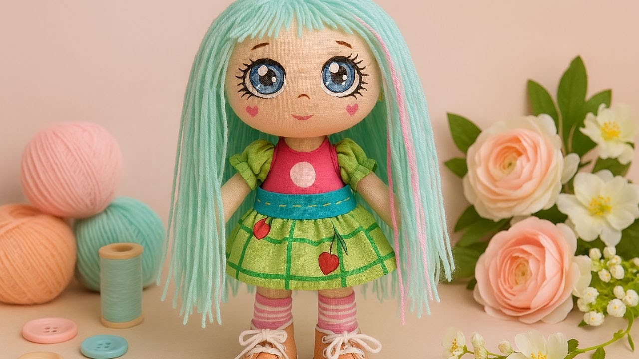 ✨¡TE ENCANTARÁ! 🧵 Muñeca de trapo muy FÁCIL 🪡 y BONITA 🎀