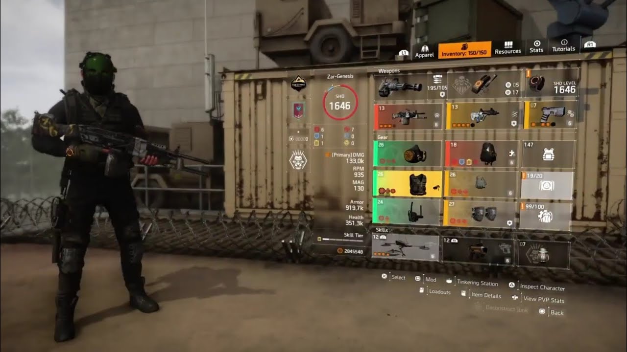 Tipping Scales/Pestilence, 40% base LMG dmg, 52,5% - 117,5% Weapon Handling Build. | The Division 2