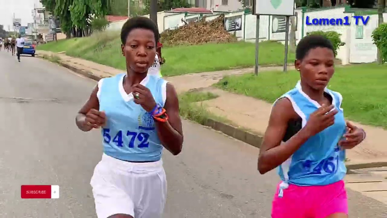 Girls cross country. Ashanti region inter-Co. 5km. Kumasi2023.