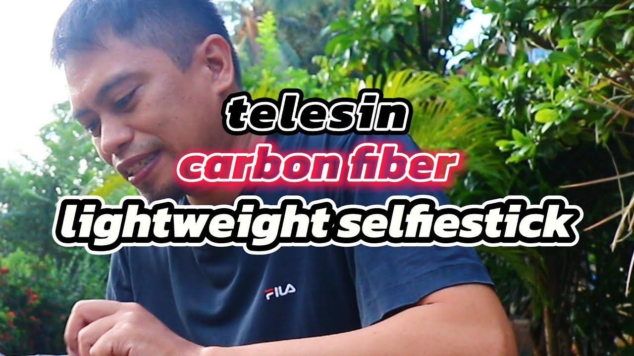 TELESIN 90cm Carbon Fiber extendable selfie stick unboxing&review 2024