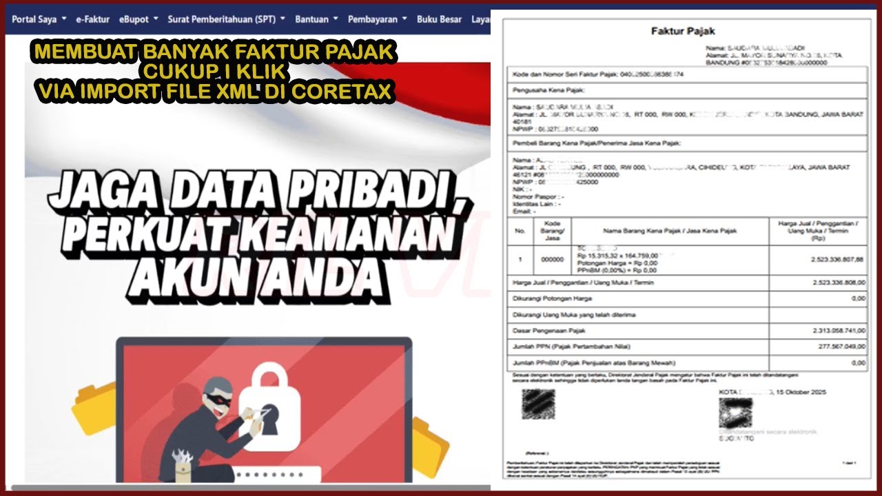 Membuat Banyak Faktur Pajak Keluaran Metode Import XML Di Coretax