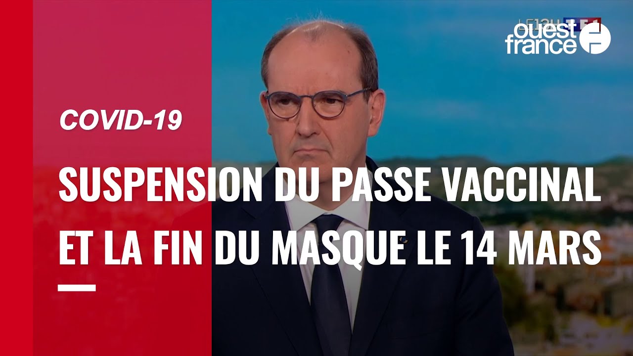 Covid-19. Jean Castex annonce la suspension du passe vaccinal et la fin du masque le 14 mars