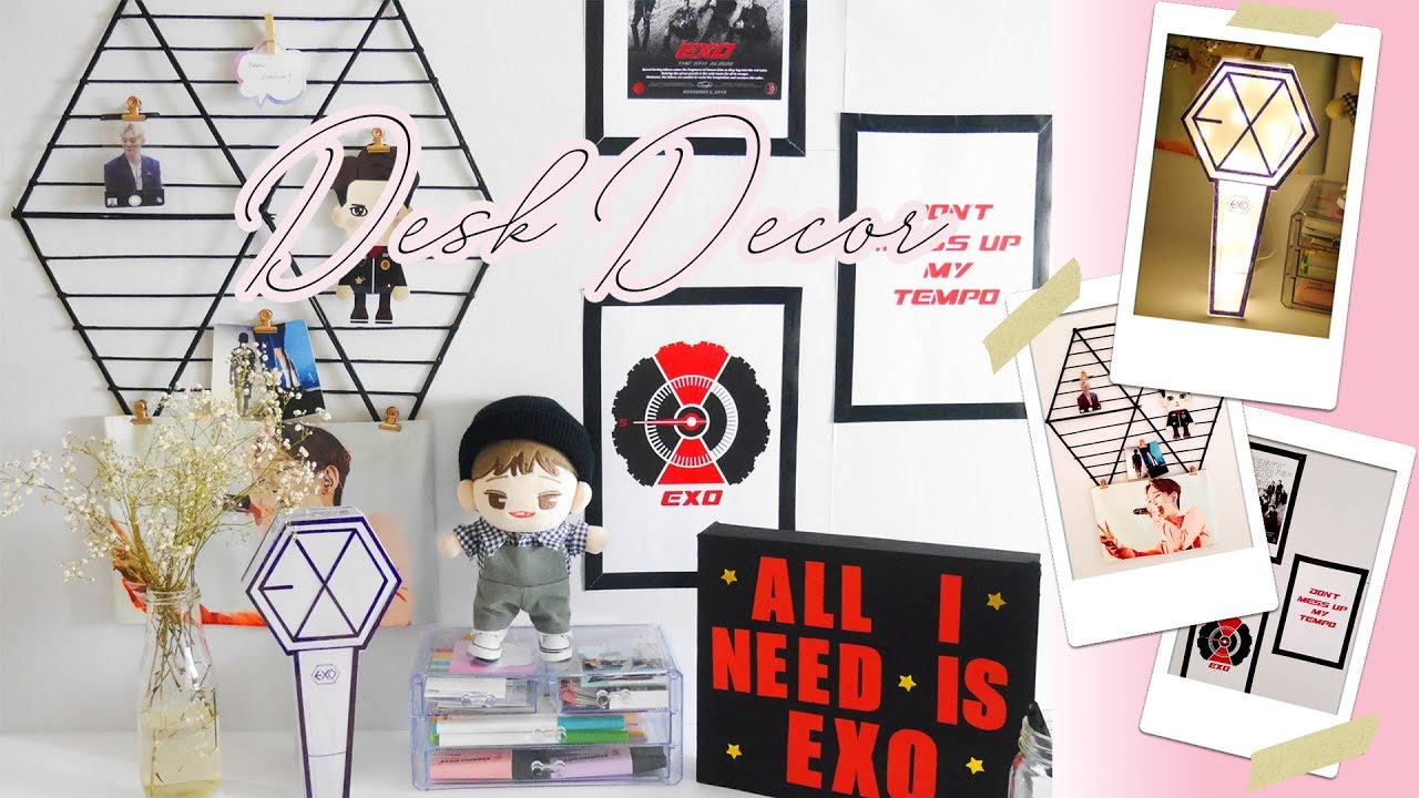 DIY K-POP : DECORA TU ESCRITORIO/ HABITACIÓN INSPIRADO EN EXO | JMARYLINJ