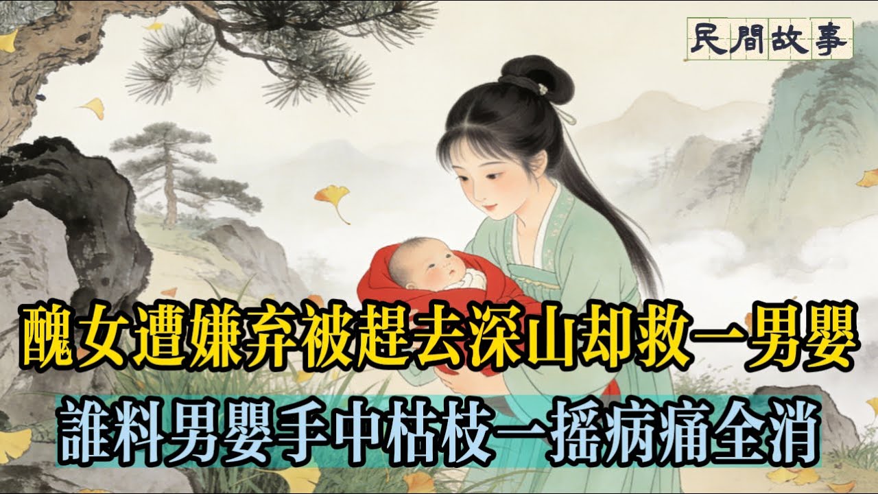 醜女遭村裡人嫌棄，被趕去深山破茅草屋，卻在山裏撿到個繈褓中伴著枯枝的男嬰。她用枯枝給嬰兒做撥浪鼓，誰料嬰兒一搖，身上病痛全消，枯木逢春！#民间故事 #故事頻道 #听书 #民間故事 #有聲書 #說書