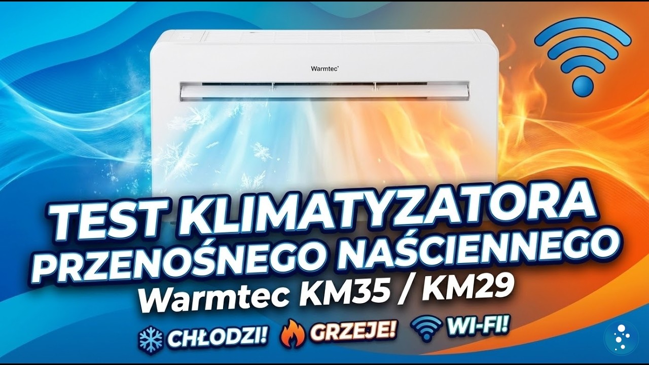 Test Klimatyzatora przenośnego NAŚCIENNEGO Warmtec KM35 / KM29