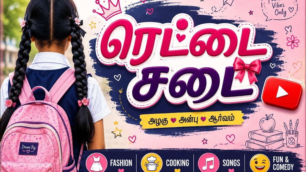 Quick & Cute ரெட்டை ஜடை 🎀 | School Hairstyle in 2 MinSimple Double Braid Hairstyle 👧 | 2 Min Ready 