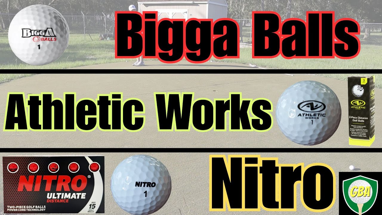 Обзор мячей для гольфа Bigga Balls, Athletic Works и Nitro Ultimate Distance TRIPLE