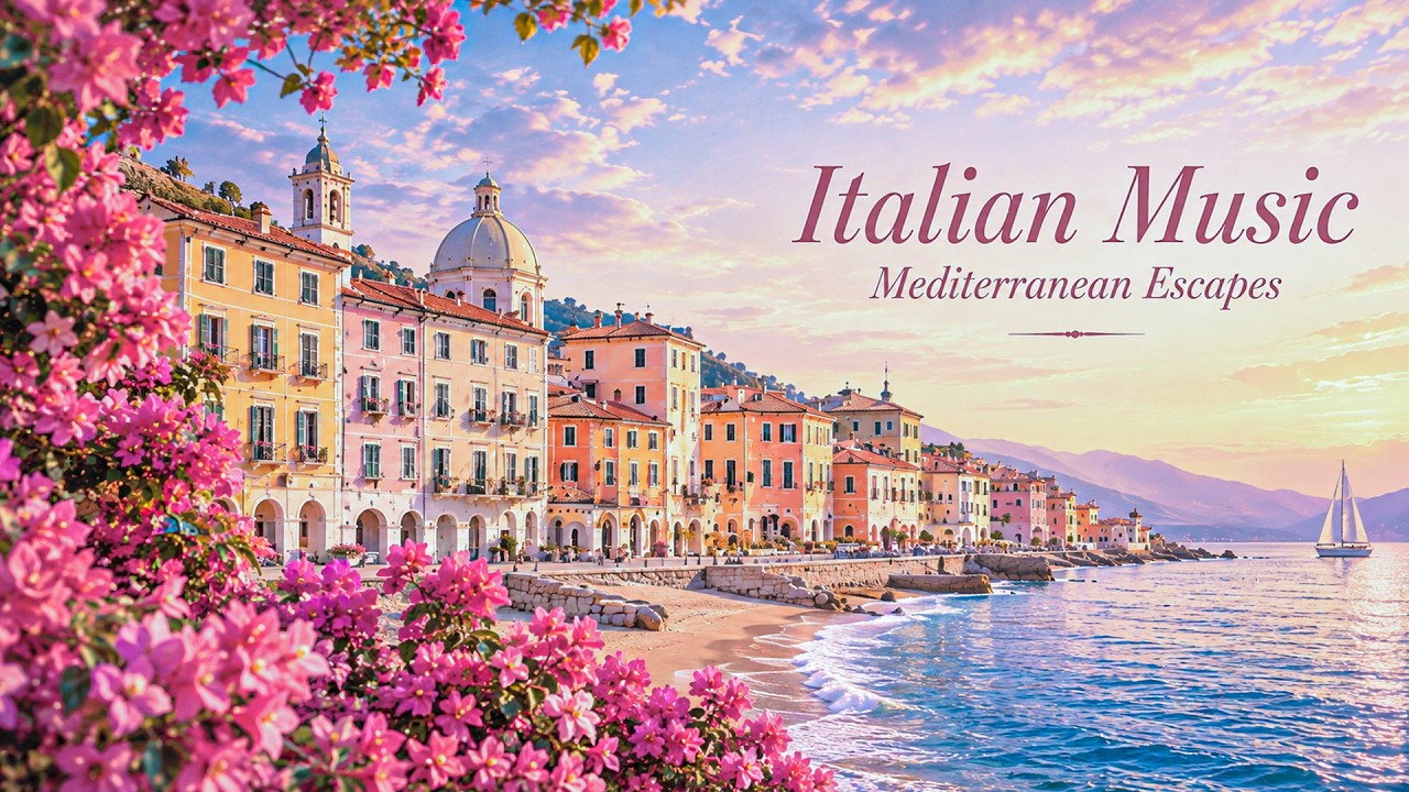🎶 Italian Vibes & Mediterranean Music 🎶 1+ Hours of Sunny Amalfi Coast & Lake Como Relaxation 4K