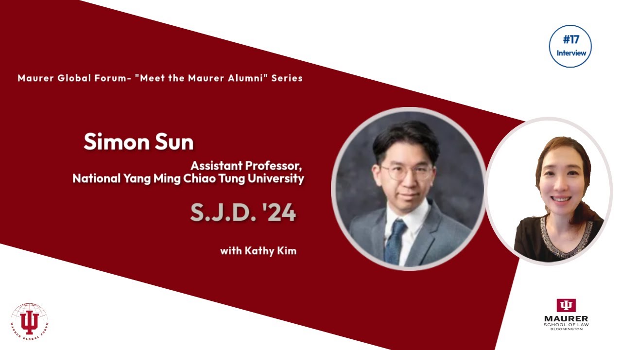 Simon Sun, S.J.D.’ 24, Assistant Professor, National Yang Ming Chiao Tung University