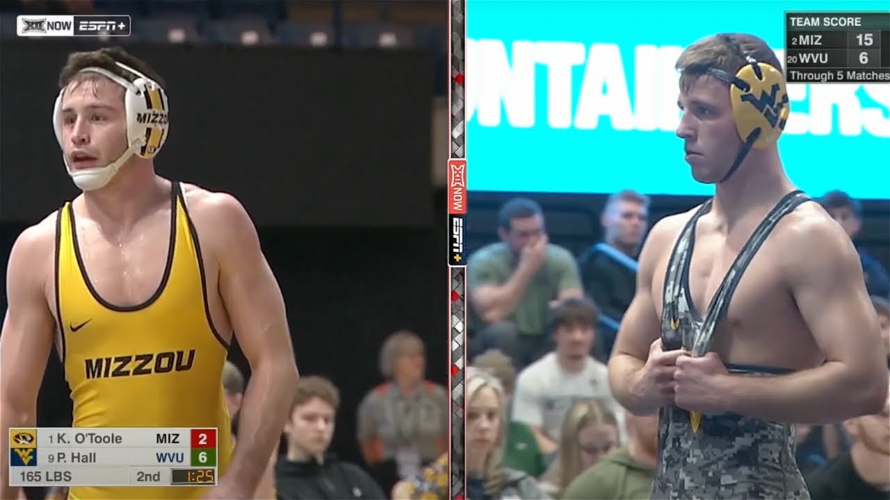 165lbs Keegan O'Toole (Missouri) vs Peyton Hall (West Virginia)