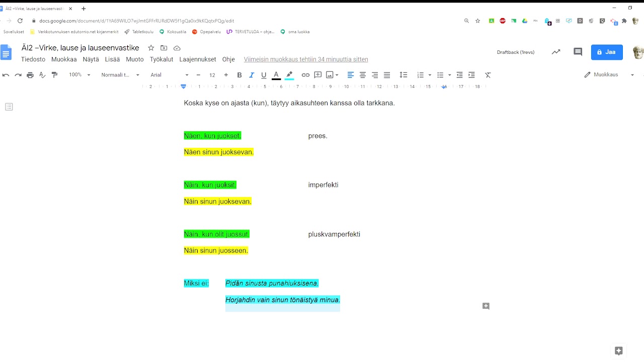 ÄI2 –Lauseenvastike