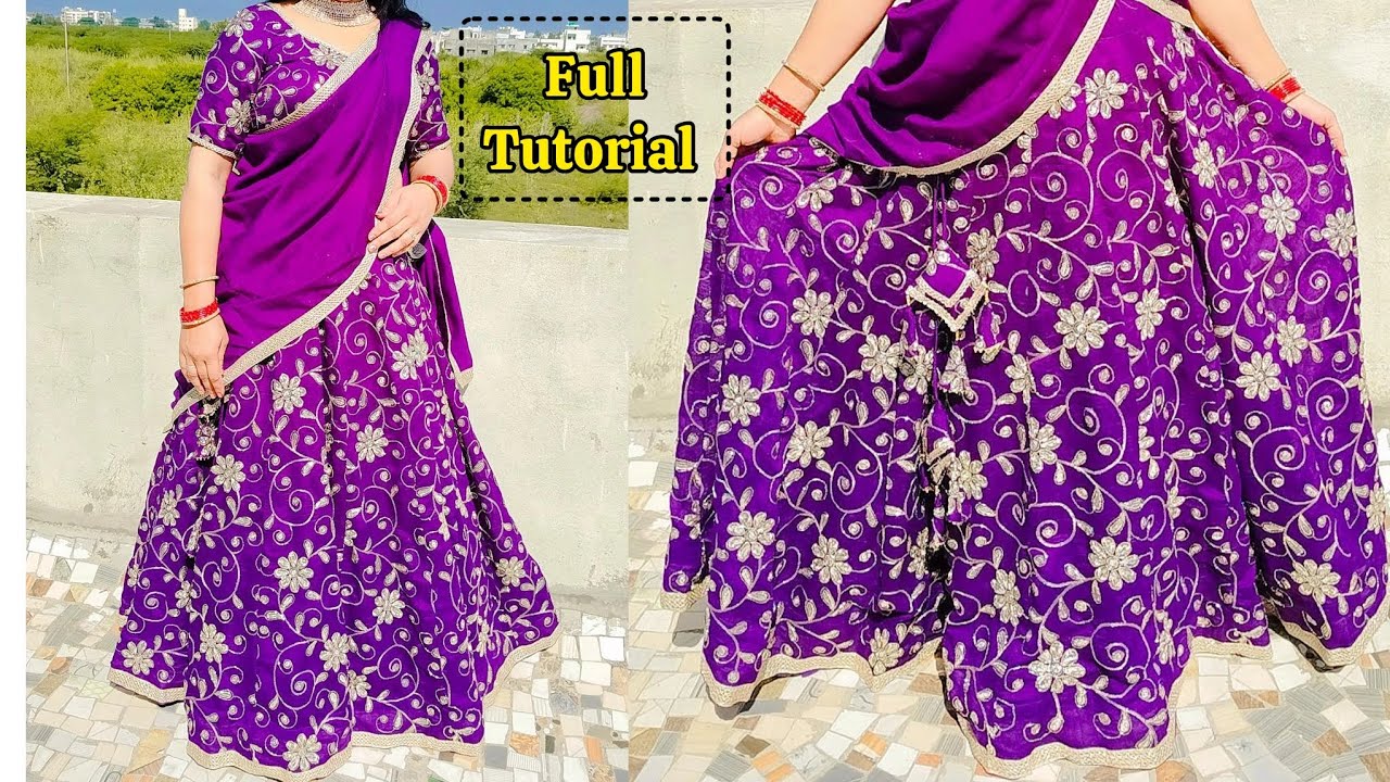 Very Easy Lehnga Cutting And Stitching |Lehanga Kese Banaye | How To Make Lehnga In Hindi 