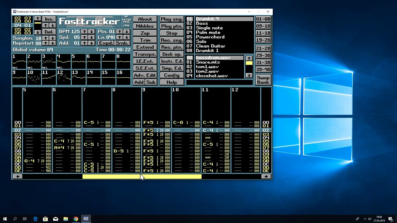 Shattered Air - tracked and played on Fast Tracker 2 Clone for Windows.