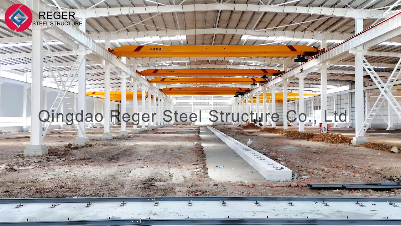 Industrial Shed Equipped with Crane, Steel Structure Factory Building Equipped with Crane - Reger