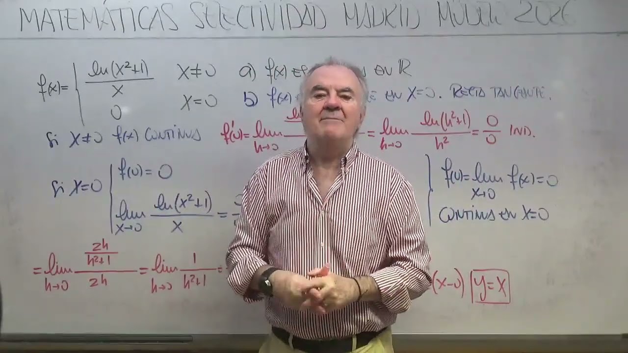 EJERCICIO DE ANÁLISIS, SELECTIVIDAD. MATEMÁTICAS 2º DE BACHILLERATO.