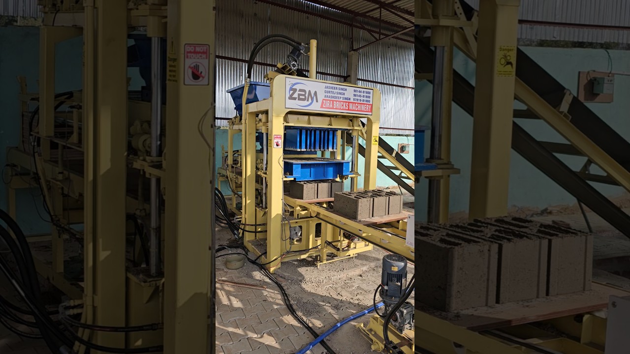 ZIRA BRICKS MACHINERY 97817.81800 98144-81800 #constructionmaterials  /block making  machine Punjab