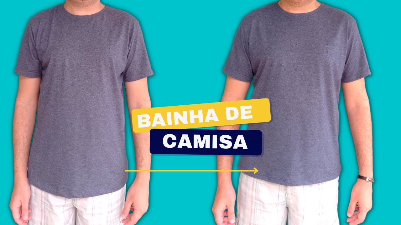 Como Fazer Barra / Bainha de Camisa de Malha na Máquina Doméstica - Passo a Passo