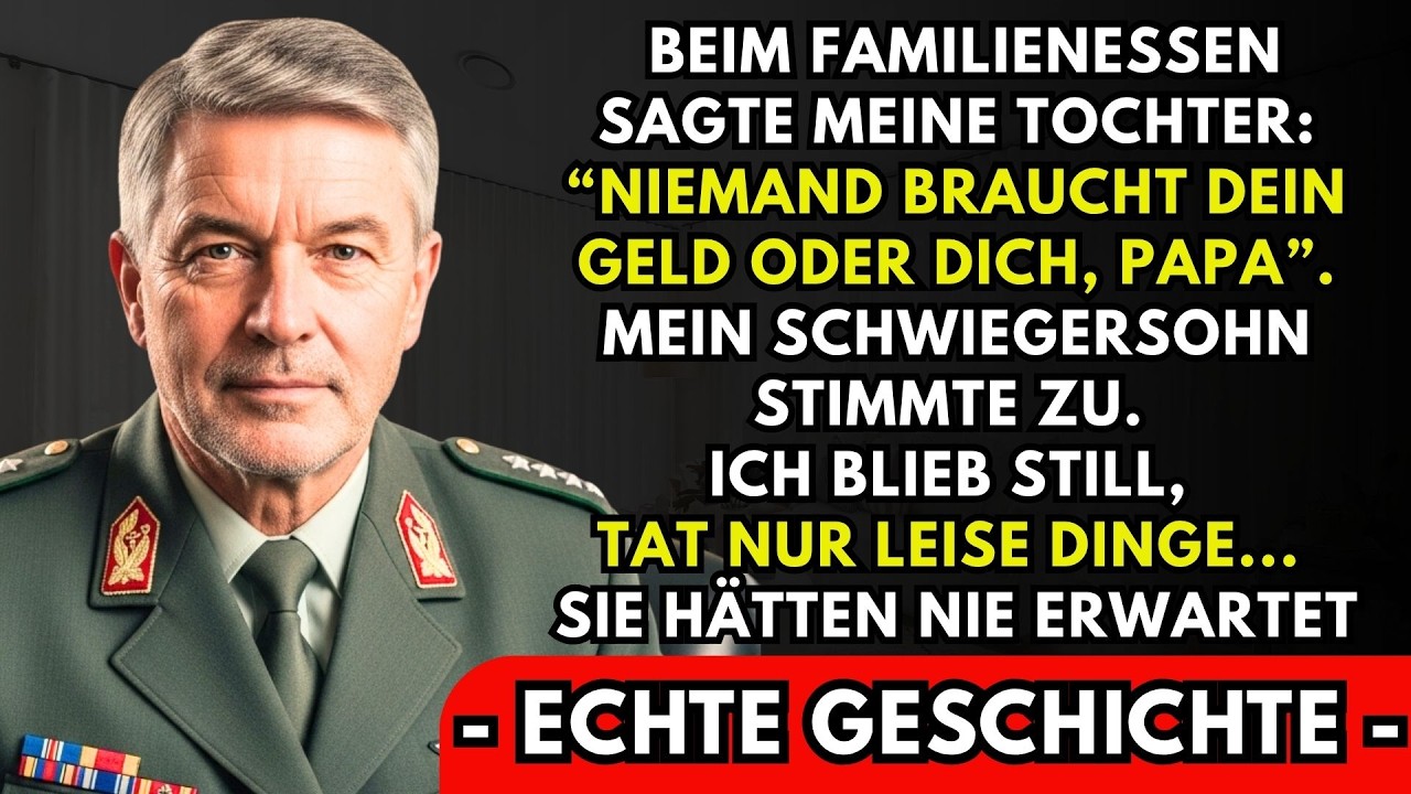 Beim Familienessen sagte meine Tochter: „Niemand braucht dich“ Also lächelte ich nur und tat, was...