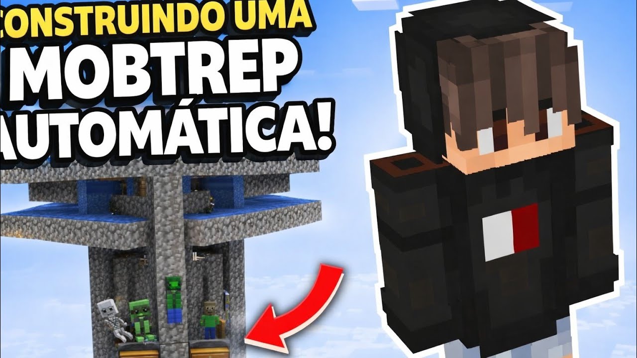 CONSTRUINDO UMA MOBTRAP AUTOMÁTICA NO MINECRAFT! (FÁCIL E EFICIENTE)