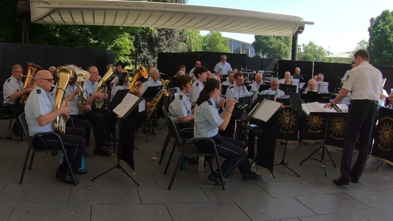 Festmarsch (Op.452) von Johann Strauss Livemitschnitt Polizeimusikkorps Karlsruhe auf der Seebühne