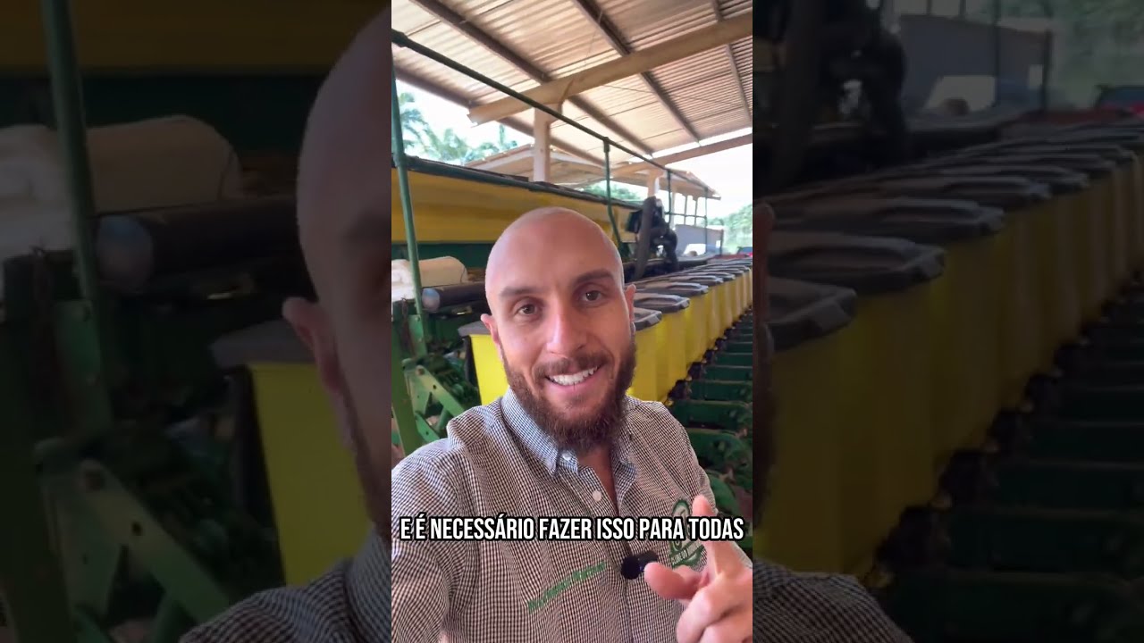 Regulagem em uma linha de plantio na plantadeira
