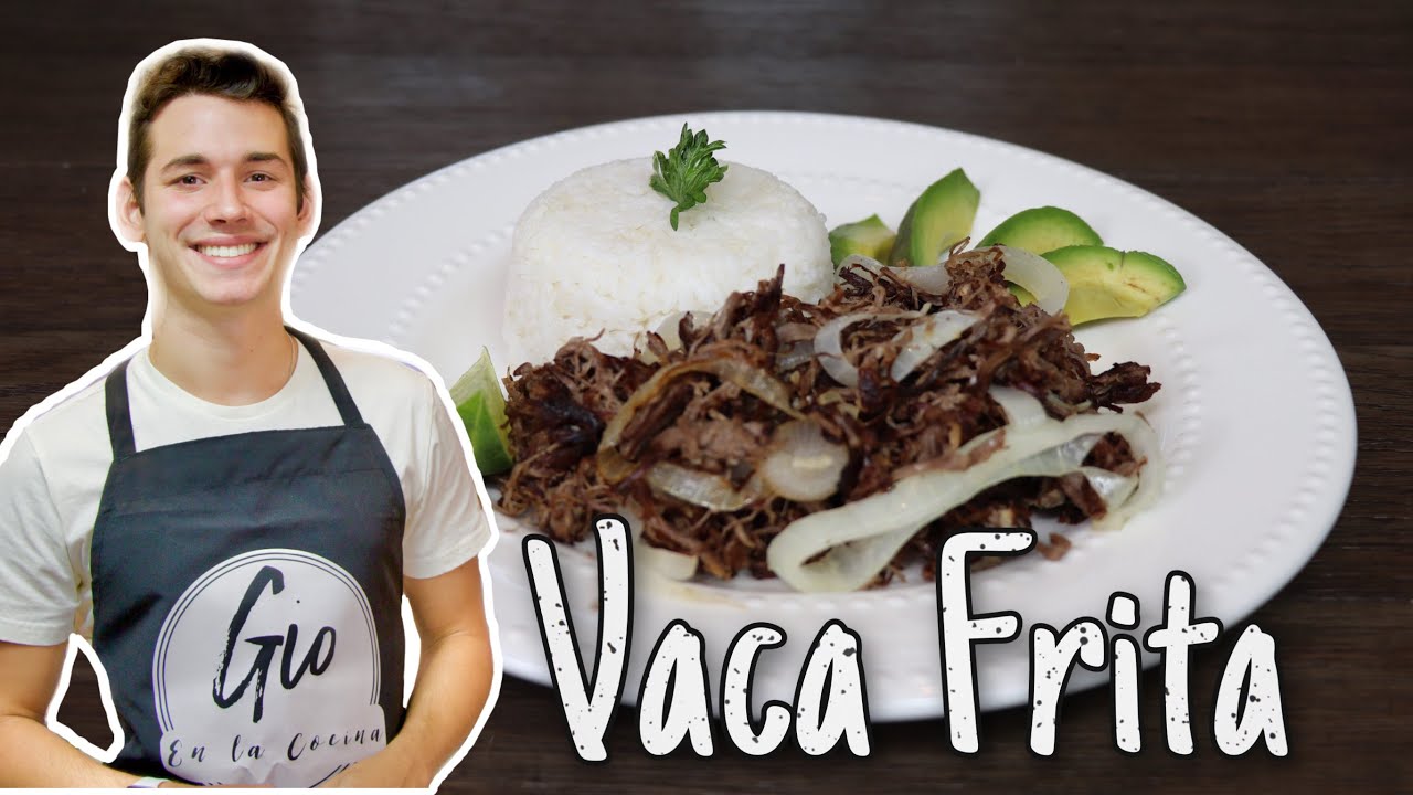 Receta de VACA FRITA Cubana con Gio en la Cocina! Quick & Easy Vaca Frita Recipe!