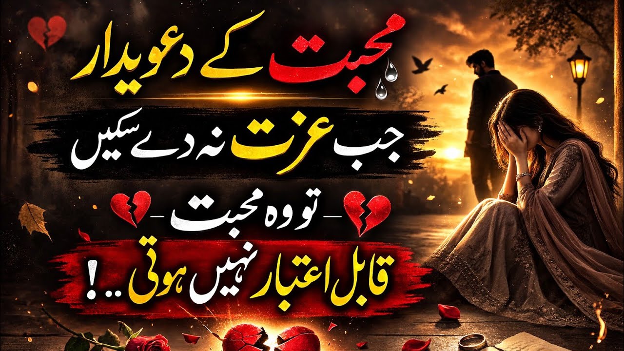 Emotional UrduPoetry ‎جب محبت میں عزت نہ ہو | Heart Touching Urdu Lines | Deep Reality Poetry