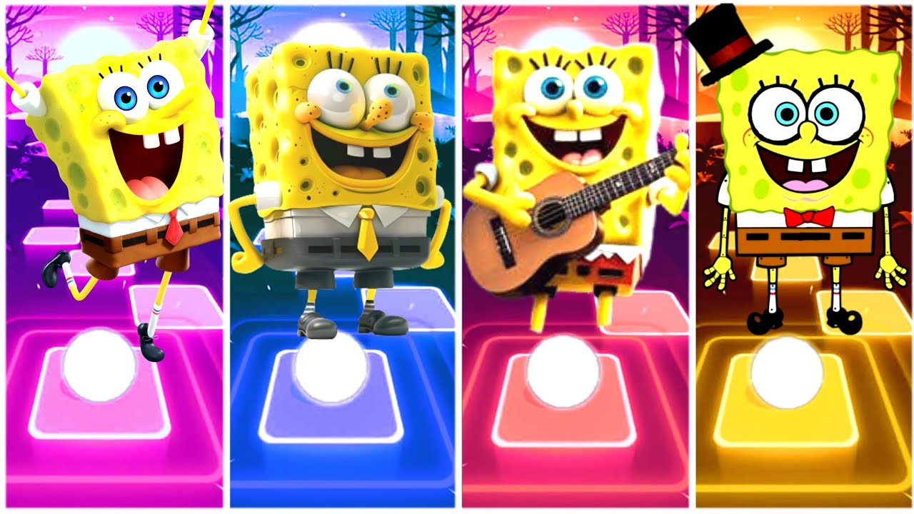 Patrick Star 🆚 Sandy Cheeks 🆚 Spongebob 🆚 Plankton - Tiles Hop Battle🇱🇷🇱🇷❤️