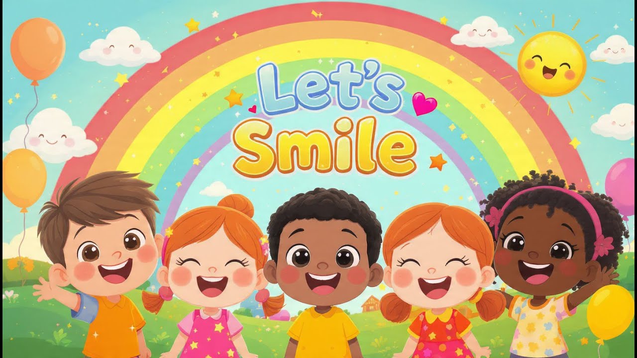 Vamos Sorrir 😄🌈 | M&uacute;sica Infantil Feliz para Crian&ccedil;as Brincarem e Cantarem