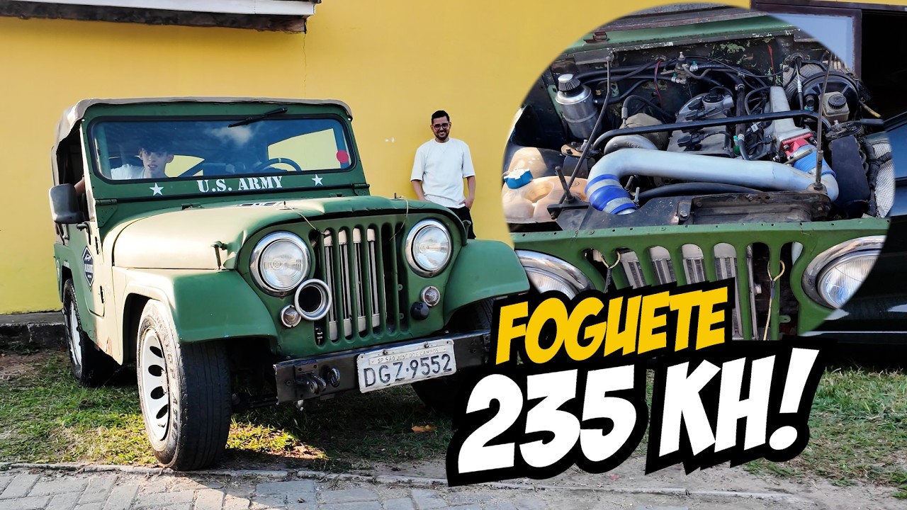JEEP 1966 TURBO COMO VOC&Ecirc; NUNCA VIU! PASSA DOS 200KH E NINGU&Eacute;M ENTENDE NADA
