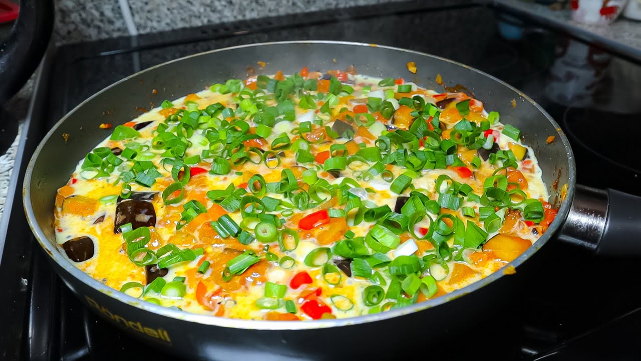 Лучший рецепт баклажанов с яйцами на каждый день! Вкусный Овощной ужин.