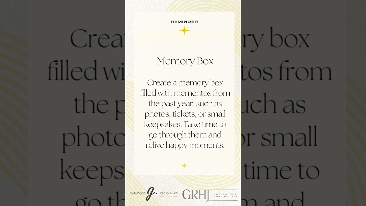 Create A Memory Box | Inner G | G R Houston-Jack