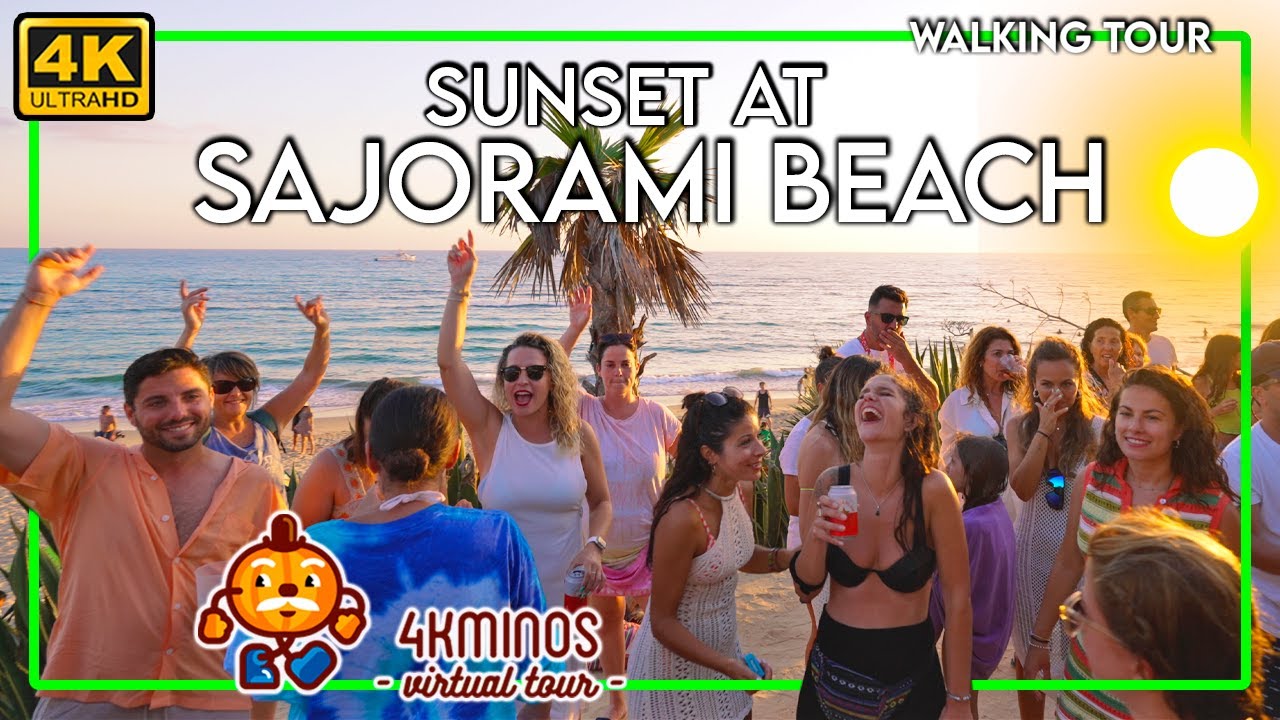 Atardecer en SAJORAMI BEACH | Playa de Zahora | 4K (Ultra HD) Walking Virtual Tour Spain 2023